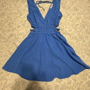 Blush Backless Blue Dress